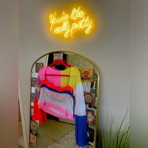 Beutiful Crochet square neckline crop top